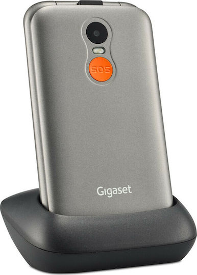 Gigaset GL590 Dual SIM Mobile with Large Buttons Titanium-silver view 4
