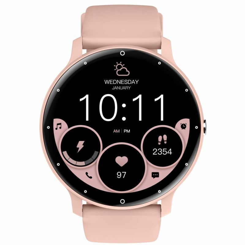 Gravity GT1 Pro 46mm Smartwatch with Heart Rate Monitor (Blue / Pink) view 6