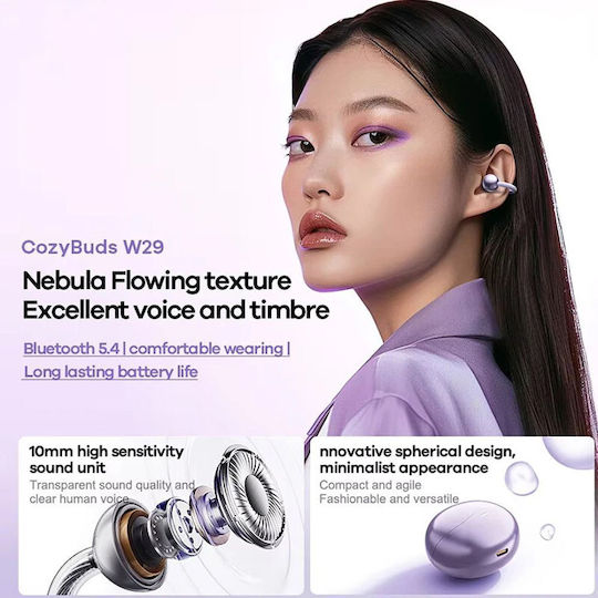 Remax Cozybuds W29 Bluetooth Handsfree Earphones with Charging Case White view 2