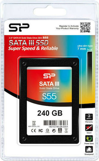 Silicon Power Slim S55 SSD 240GB 2.5'' Type with SATA III Connection SP240GBSS3S55S25 vista 6