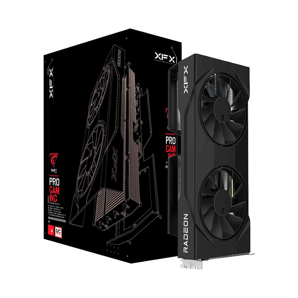 XFX Radeon RX 9060 8GB GDDR6 SWIFT Gaming Edition Graphics Card RX-96SWFT8BC view 1
