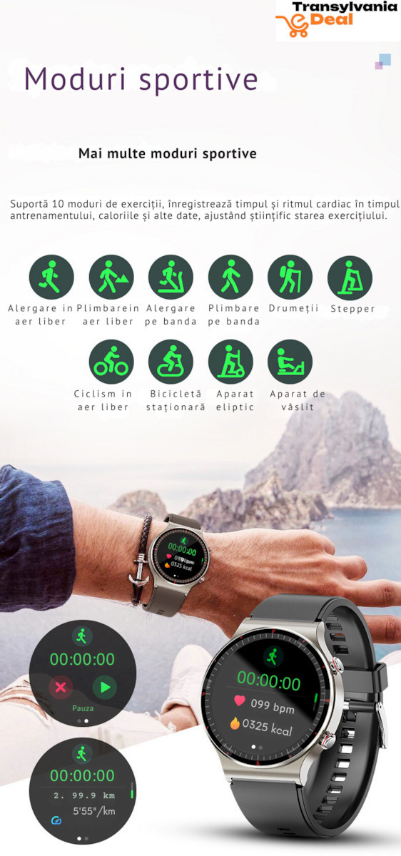 G08 Smartwatch with Heart Rate Monitor Silver view 6