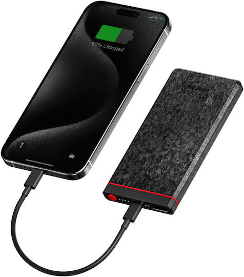 Sharge CarbonBlade Power Bank 10000mAh 22.5W with USB-C Port Gray vue 3