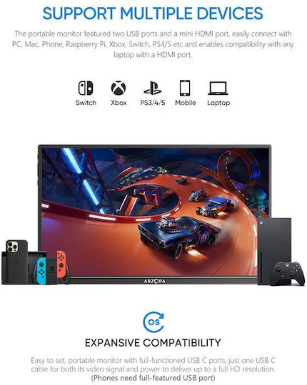 Arzopa A1S HDR Portable Monitor 14" FHD 1920x1080 vue 6