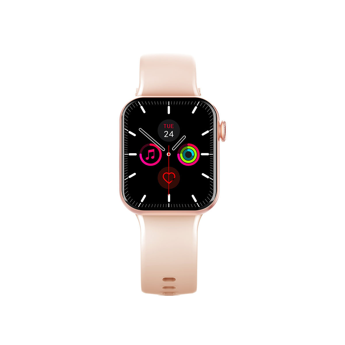 BigBen Connected Square Smartwatch with Heart Rate Monitor (Pink) view 1