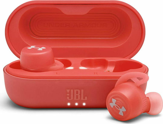 JBL UnderArmour Streak In-ear Bluetooth Handsfree Earphones with Sweat Resistance and Charging Case Red view 2