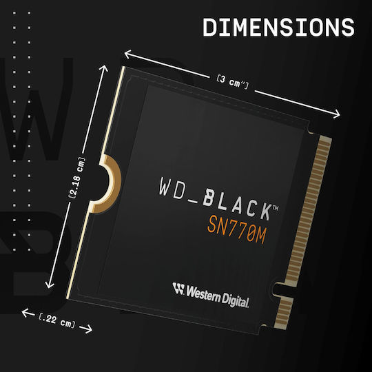 Western Digital Black SN770M SSD 2TB M.2 Type with PCI Express 4.0 Connection WDS200T3X0G vista 3