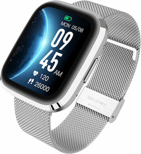 Garett GRC STYLE Smartwatch with Heart Rate Monitor (Silver Steel) view 4
