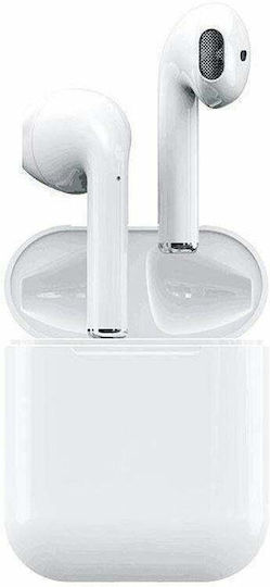 i12 Earbud Bluetooth Handsfree Earphones with Charging Case White view 2