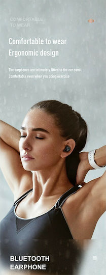 Joyroom JR-TL1 Pro In-ear Bluetooth Handsfree Earphones with Sweat Resistance and Charging Case Black view 8