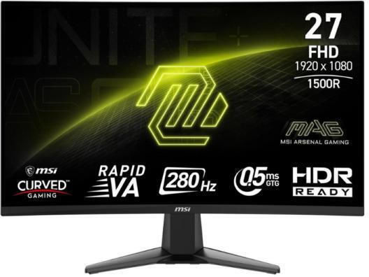 MSI MAG 276CXFDE VA Curved Monitor 27" FHD 1920x1080 280Hz with Response Time 0.5ms GTG