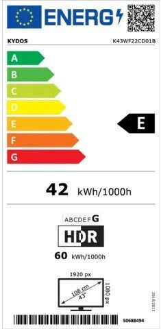 Kydos Smart Television 43" Full HD LED K43AF22CD01B HDR (2024) view 3