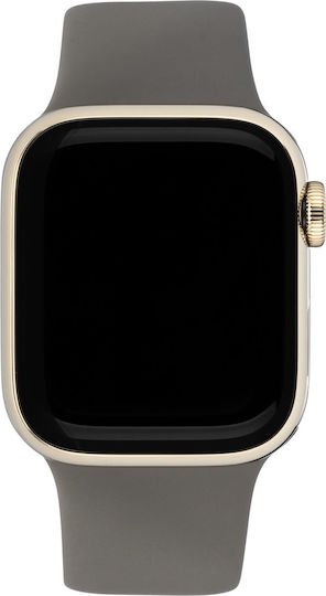 Apple Watch Series 9 Cellular Stainless Steel 45mm Waterproof with eSIM and Heart Rate Monitor (Gold with Clay Brown Sport Band (M/L)) view 6