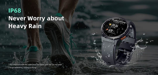 QCY Active GX Watch S12 Aluminium 47mm with Heart Rate Monitor (Black) view 5