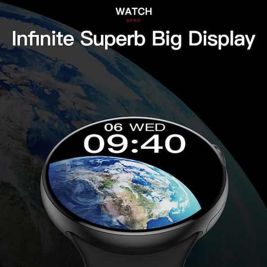 Microwear W8 Pro 39mm Smartwatch with Heart Rate Monitor (Black) view 3