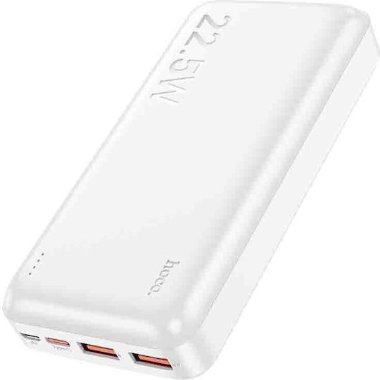 Hoco J101A Astute Power Bank 20000mAh 20W with 2 USB-A Ports and USB-C Port Power Delivery White Ansicht 4