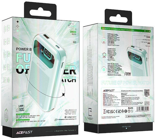 Acefast Sparkling Series Power Bank 20000mAh 30W Gray view 2