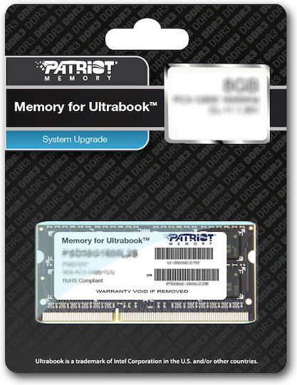 Patriot DDR3L With 1x8GB Module and Speed 1600 for Laptop PSD38G1600L2S view 2
