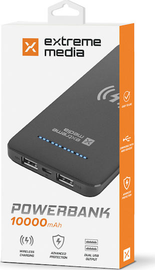 Natec Extreme Media Power Bank 10000mAh with 2 USB-A Ports Black view 2