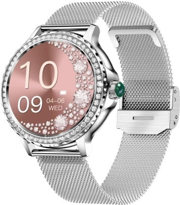 Nx19 1.3 Inch Ip68 Waterproof Color Screen Smart Watch Support Heart Rate Blood Pressure Blood Oxygen Monitoring Silver view 1