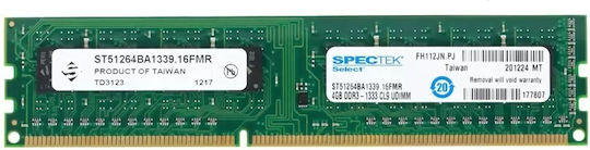 SpecTek DDR3 with Module 1x4GB and Speed 1333 for Desktop ST51264BA1339 view 1