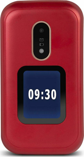 Doro 6060 Single SIM Mobile with Large Buttons Red view 2