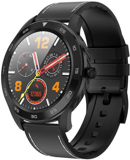 Digital Fit Smartwatch Fitness Bracelet Call App Notifications Heart Rate Monitoring Blood Pressure Pedometer Sleep Monitoring Physical Activity Monitoring Gyroscope Leather Bracelet Black Gift Silicone Bracelet view 1