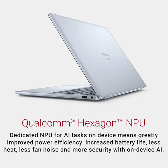 Dell Inspiron 7441 Plus Copilot+ 14" IPS QHD+ Touchscreen (Snapdragon-X Plus/16GB/512GB SSD/W11 Home) Ice Blue (US Keyboard) view 3