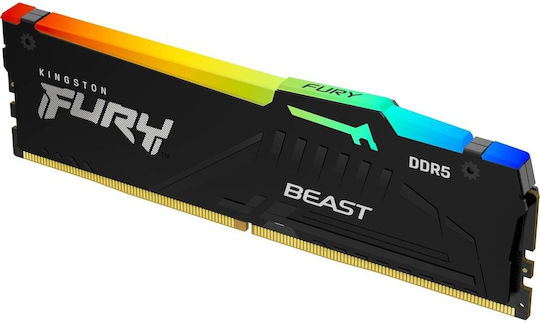 Kingston Fury Beast RGB DDR5 with Module 1x16GB and Speed 5600 for Desktop KF556C36BBEA-16