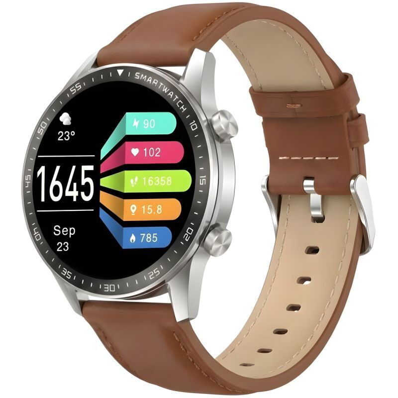 Gravity Silver Smartwatch 2 Straps Gt10-8 vy 4