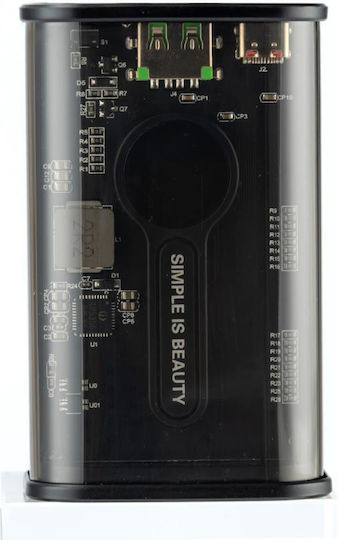 XO PB305 Power Bank 10000mAh with USB-A Port and USB-C Port Power Delivery / Quick Charge 2.0 / Quick Charge 3.0 Transparent