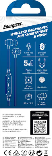 Energizer CIBT20BK2 In-ear Bluetooth Handsfree Earphones Black view 6