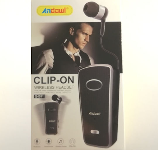 Andowl Q-E81 In-ear Bluetooth Handsfree Earphone Lapel Black view 2