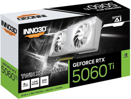 Inno 3D GeForce RTX 5060 Ti 8GB GDDR7 Twin X2 OC White Graphics Card view 3