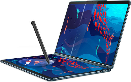 Lenovo Yoga Book 9 13IRU8 13.3" OLED Touchscreen (i7-1355U/16GB/1TB SSD/W11 Home) Tidal Teal (US Keyboard) view 1