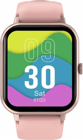 DCU Curved Glass PRO Smartwatch with Heart Rate Monitor (Pink)