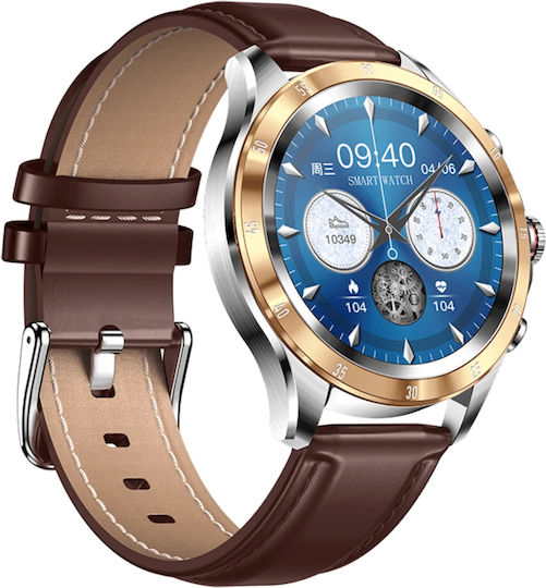 DAS.4 SQ22 Smartwatch with Heart Rate Monitor (Brown) view 4