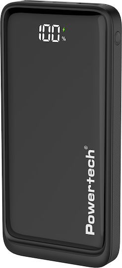 Powertech PT-1326 Power Bank 10000mAh 22.5W with 2 USB-A Ports and USB-C Port Power Delivery / Quick Charge 3.0 Black view 2