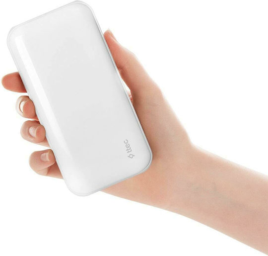 TTEC ReCharger Ultra Power Bank 30000mAh 10.5W with 2 USB-A Ports and USB-C Port White vue 5