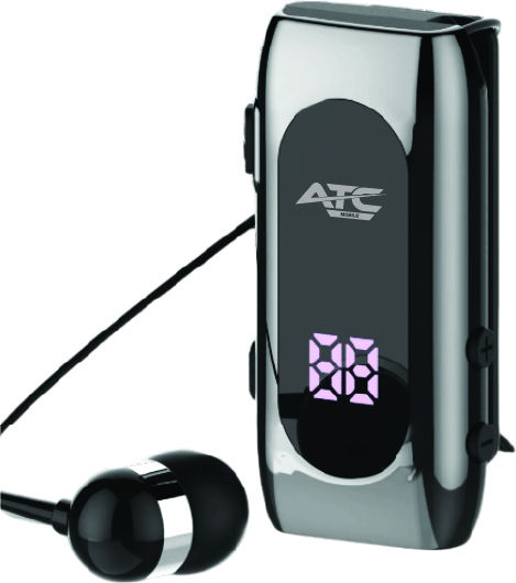 ATC BT10 In-ear Bluetooth Handsfree Earphone Lapel Silver view 1