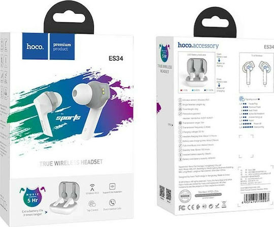 Hoco EW06 In-ear Bluetooth Handsfree Earphones with Charging Case White view 8