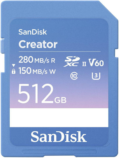 Sandisk 512GB Class 10 V60 UHS-II