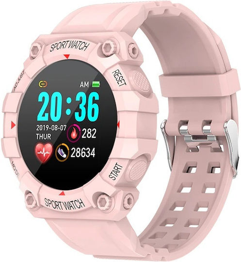 FD68S Smartwatch with Heart Rate Monitor (Pink)