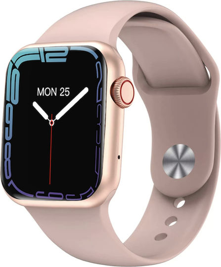 i8 HryFine Pro Max Aluminium Smartwatch with Heart Rate Monitor (Pink) view 2