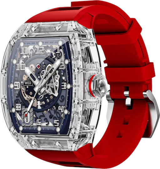 Bluetech Sq1 Smartwatch with Heart Rate Monitor (Red) view 2