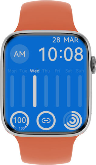 Daniel Klein DT8 Pro 45mm Smartwatch with Heart Rate Monitor (Brown)