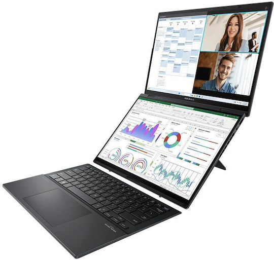 Asus ZenBook Duo UX8406MA-PZ203W 14" OLED Touchscreen 120Hz (Ultra 9-185H/32GB/2TB SSD/W11 Home) Inkwell Gray (UK Keyboard) view 2