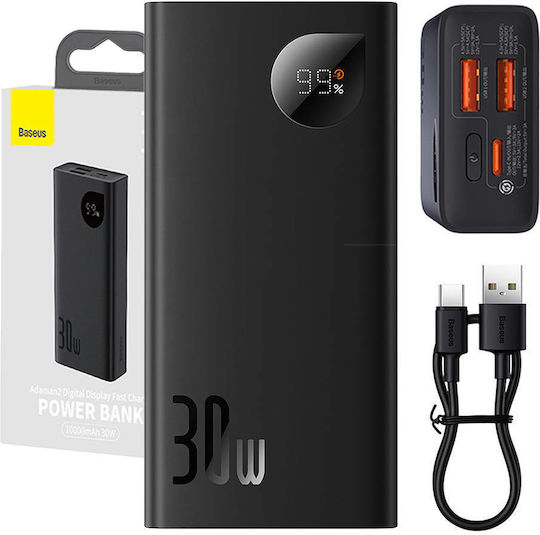 Baseus Adaman2 Overseas Edition Power Bank 10000mAh 30W with 2 USB-A Ports and USB-C Port Power Delivery Overseas Edition vue 8