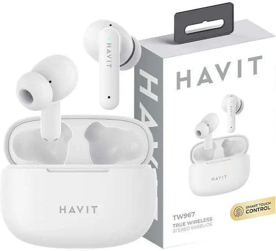 Havit TW967 In-ear Bluetooth Handsfree Earphones with Charging Case White view 6