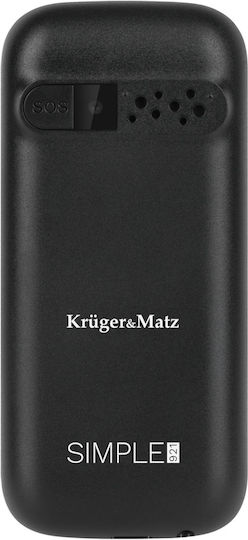 Kruger & Matz Simple 921 Dual SIM Mobile with Large Buttons (English) Black view 2